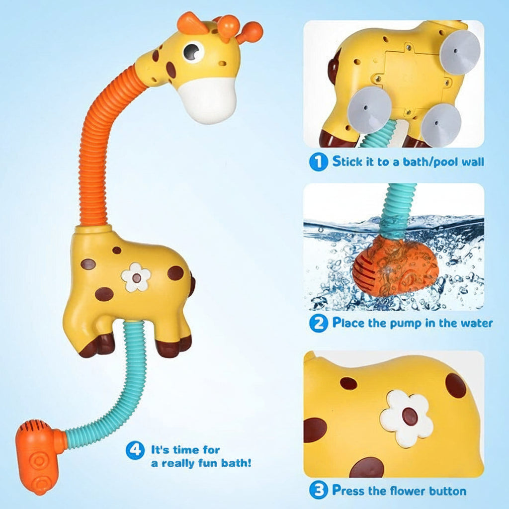 Bath Toy Water Spraying Giraffe Interactive