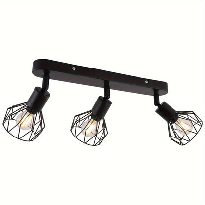 Vintage 3 Light Ceiling Spotlight Industrial