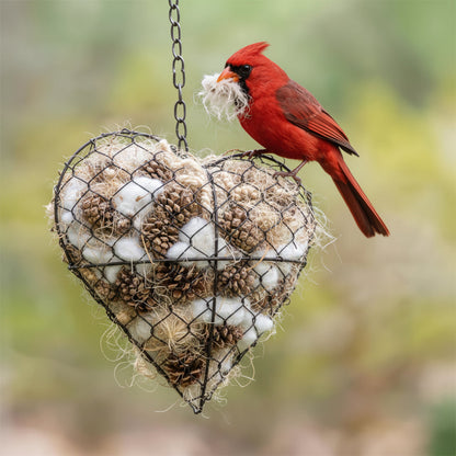Bird Nesting Material Heart Shape Natural