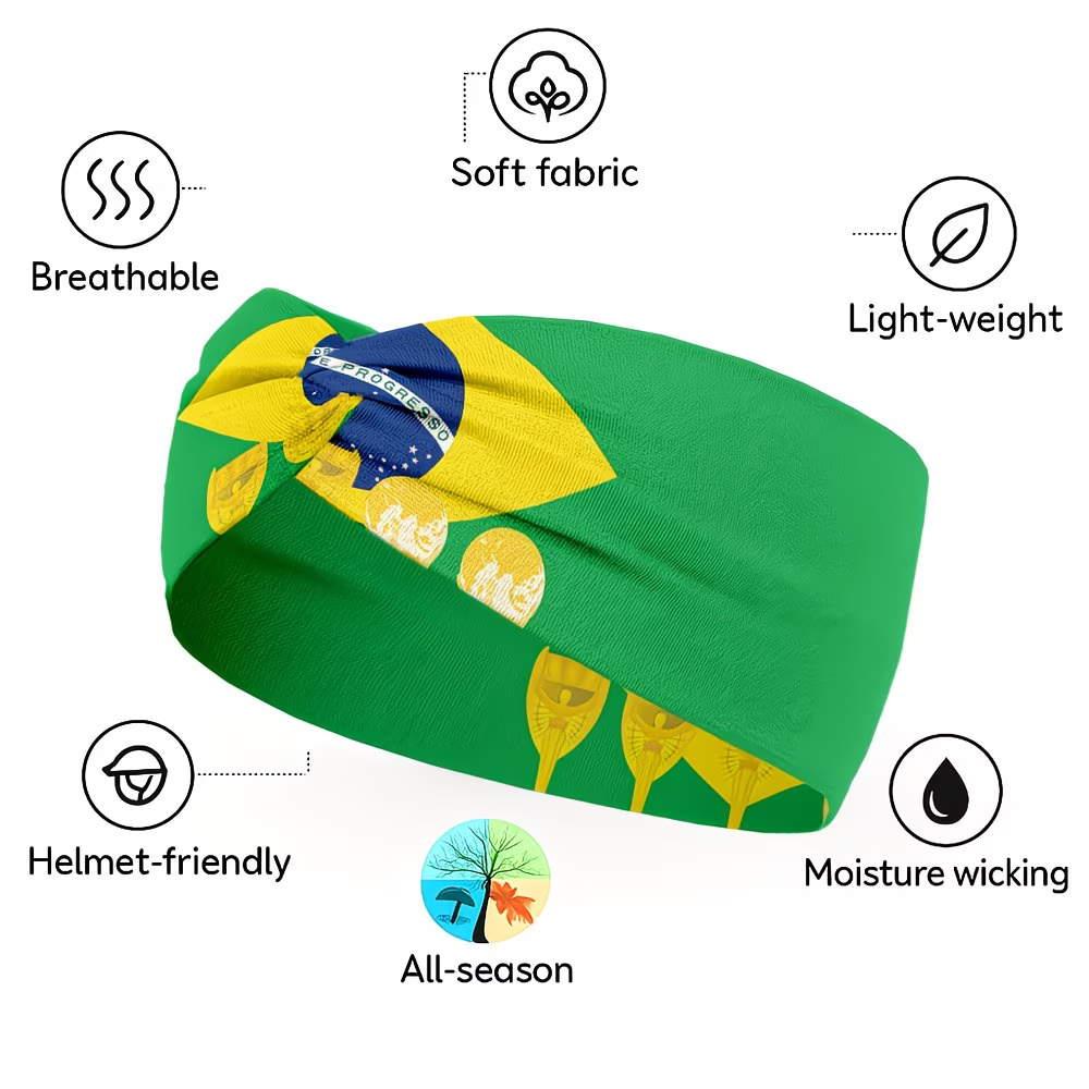 Brazil Flag World Cup Headband Gaiter Face