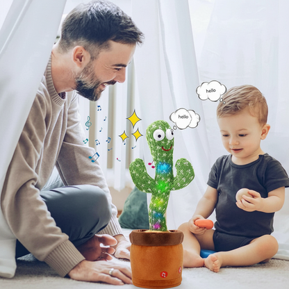 Kids Sing Dance Cactus Toy Talking Plush