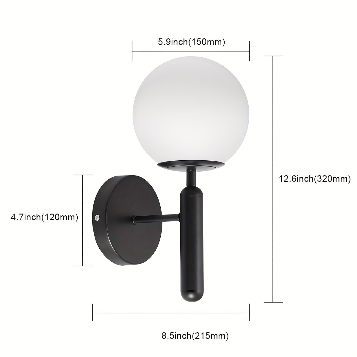 Modern Glass Wall Sconce Elegant Metal