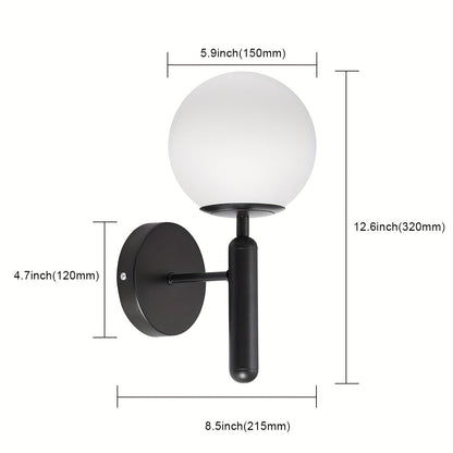 Modern Glass Wall Sconce Elegant Metal