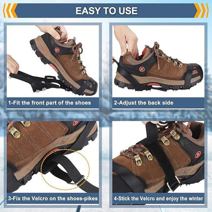 Crampons Snow Ice Stretch Slip On Design
