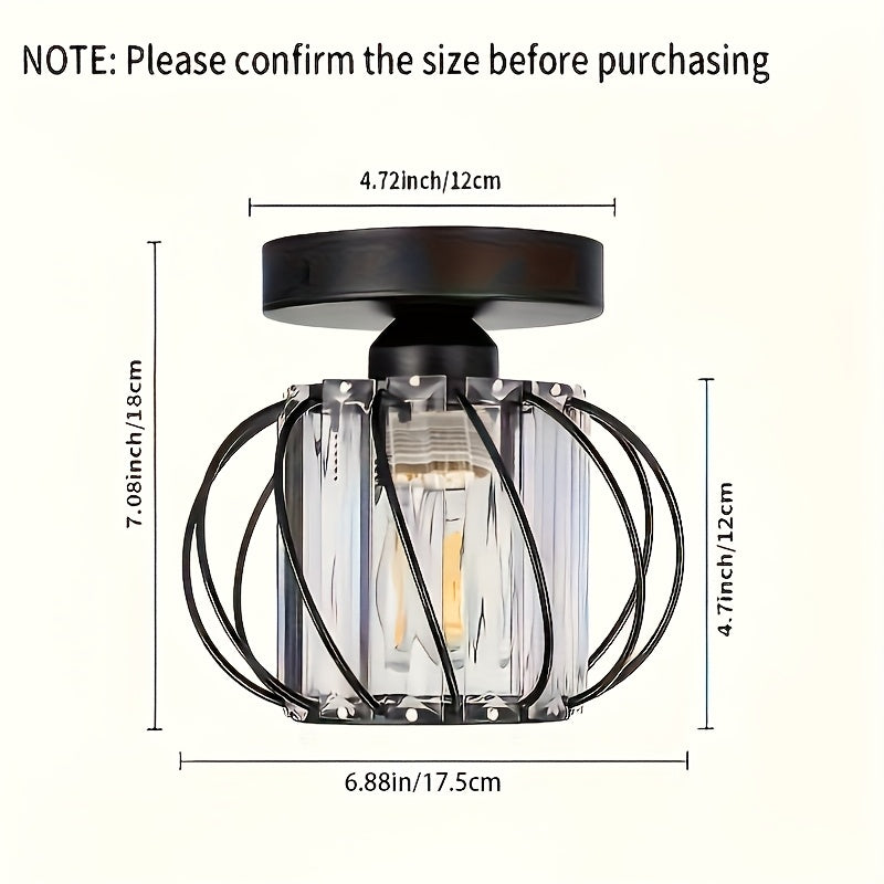 Modern Industrial Cage Ceiling Light Elegant