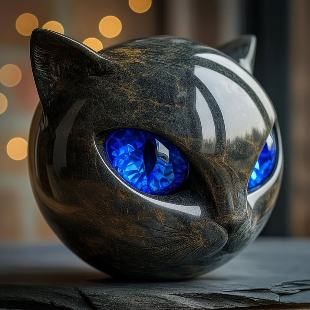 Decorative Cat Sculpture Unique Home Accent