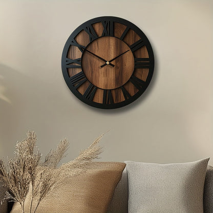 Vintage Wooden Wall Clock Roman Numeral