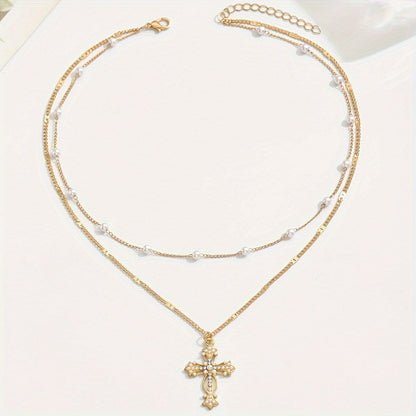 Necklace Cross Pendant Mothers Day Gold