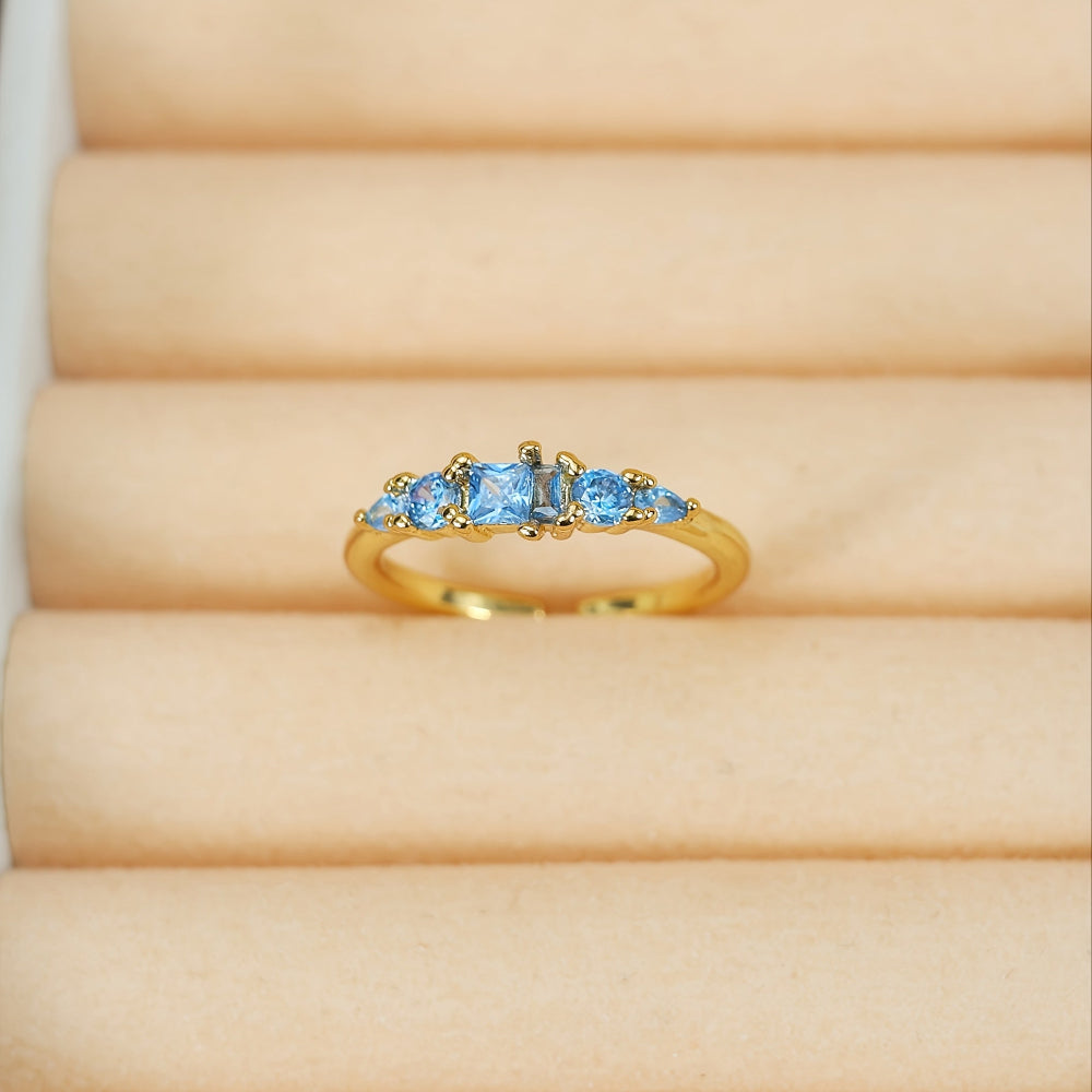Mothers Day Gold Ring Set Stackable