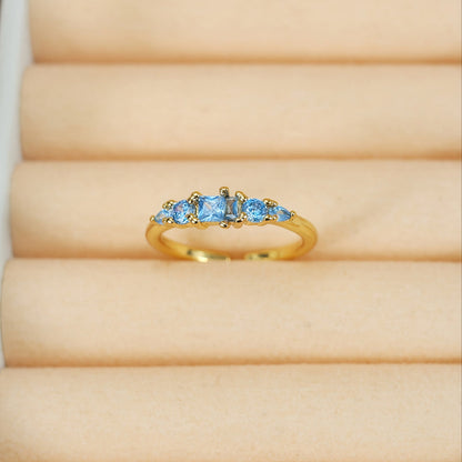 Mothers Day Gold Ring Set Stackable