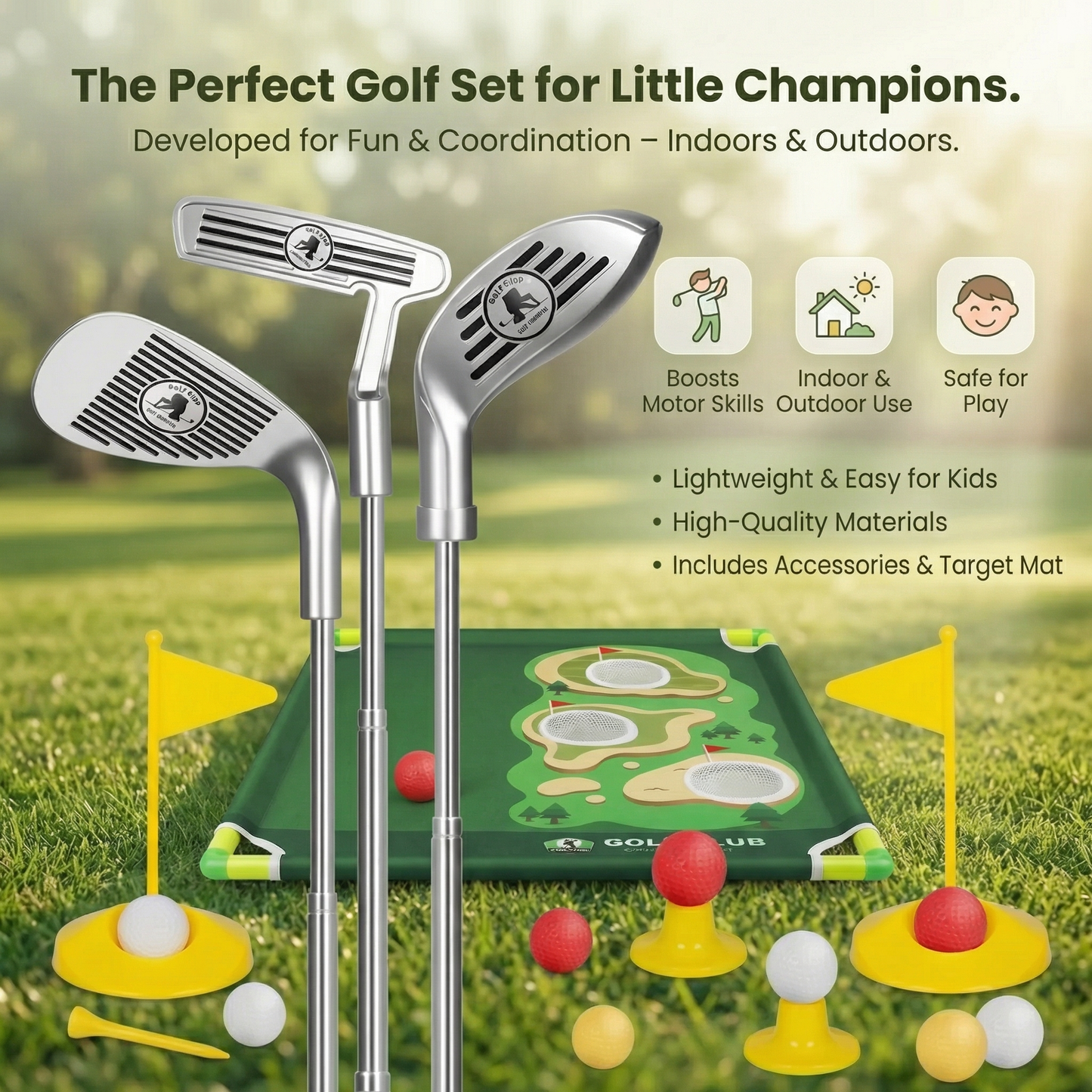 Golf Putting Mat Adjustable Golf Clubs
