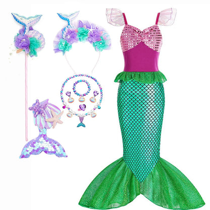 Halloween Costumes Girls Mermaid Dress