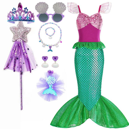 Halloween Costumes Girls Mermaid Dress