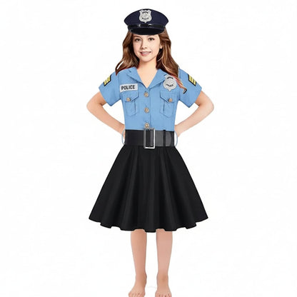 Halloween Costumes Girls Police Dress Role