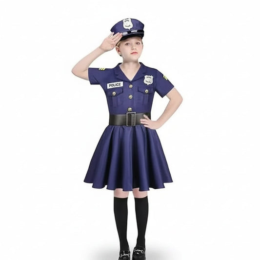 Halloween Costumes Girls Police Dress Role