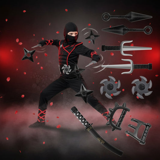 Halloween Costumes Kids Ninja Outfit Set