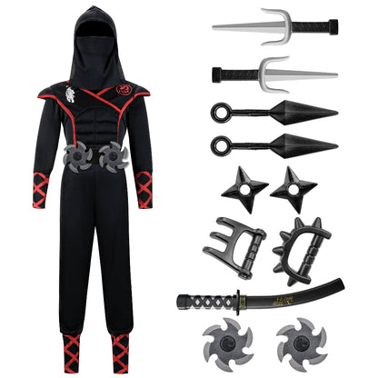 Halloween Costumes Kids Ninja Outfit Set