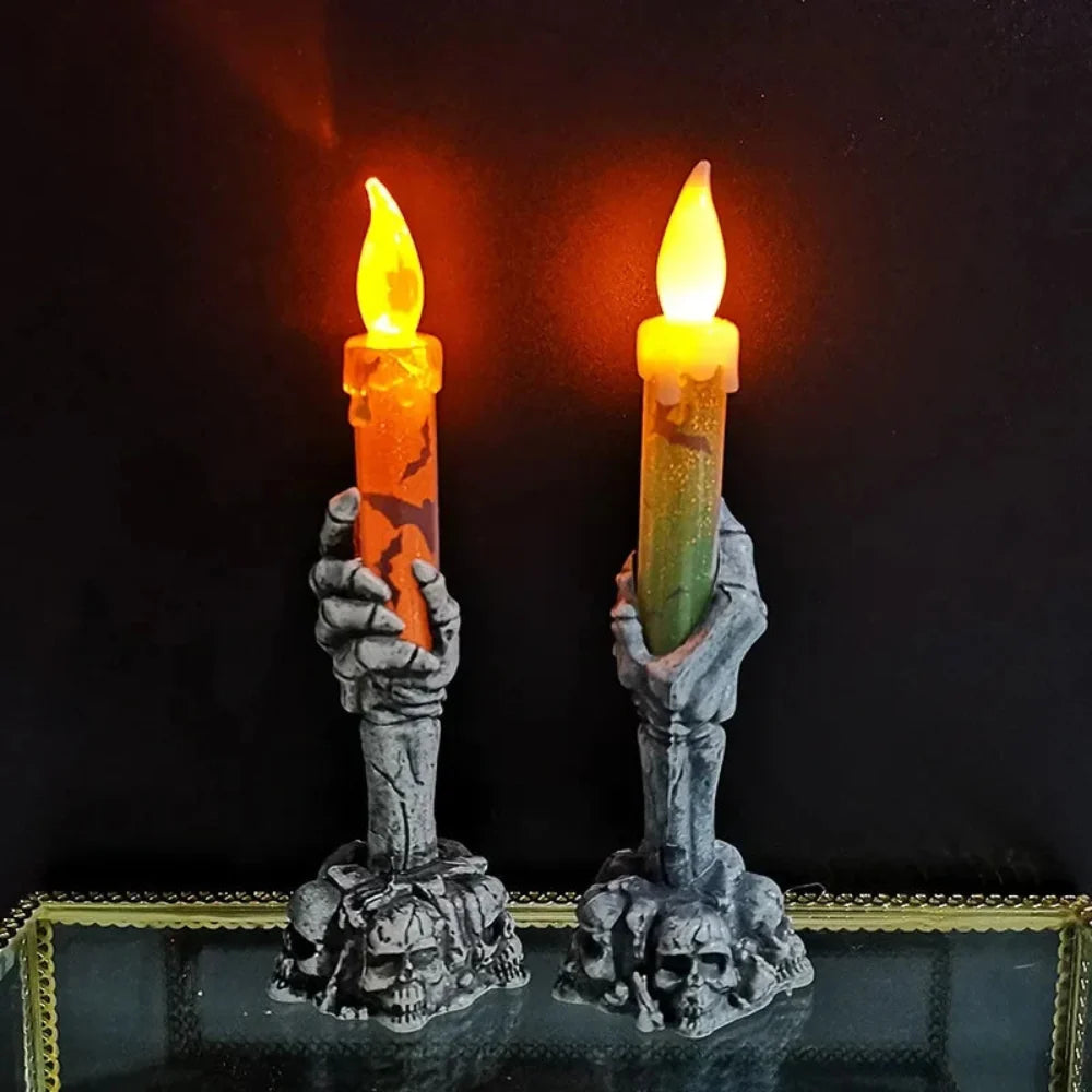 Halloween Decoration Skull Candle Holders