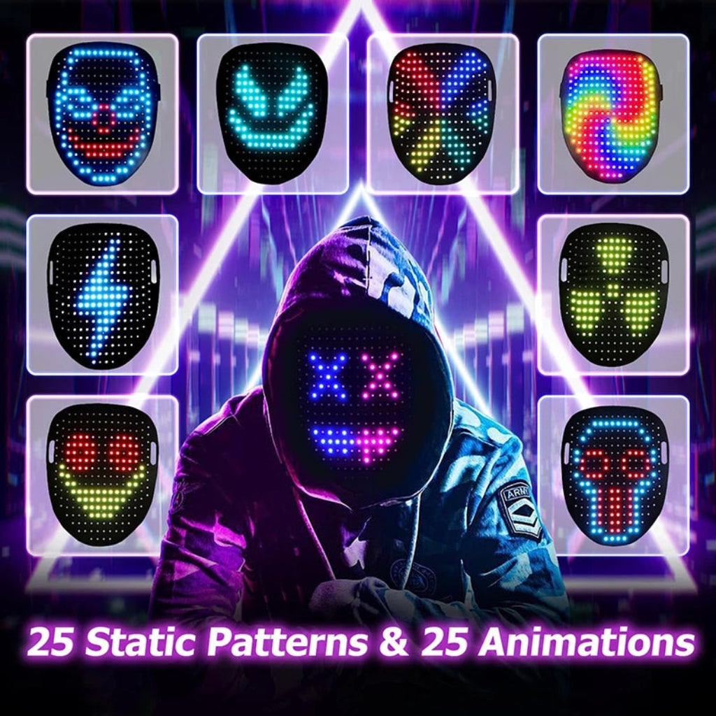 Halloween Mask LED Full Face Costume Party