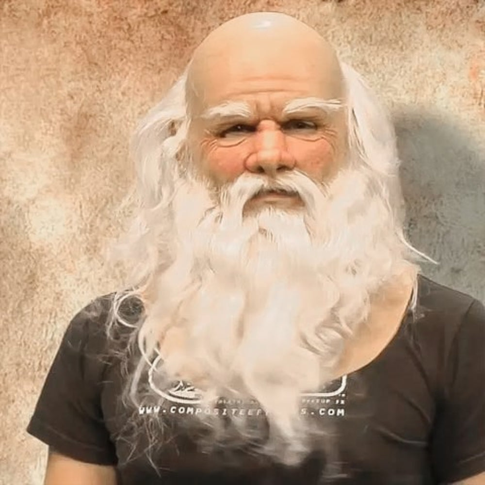 Halloween Mask Santa Realistic Beard Design