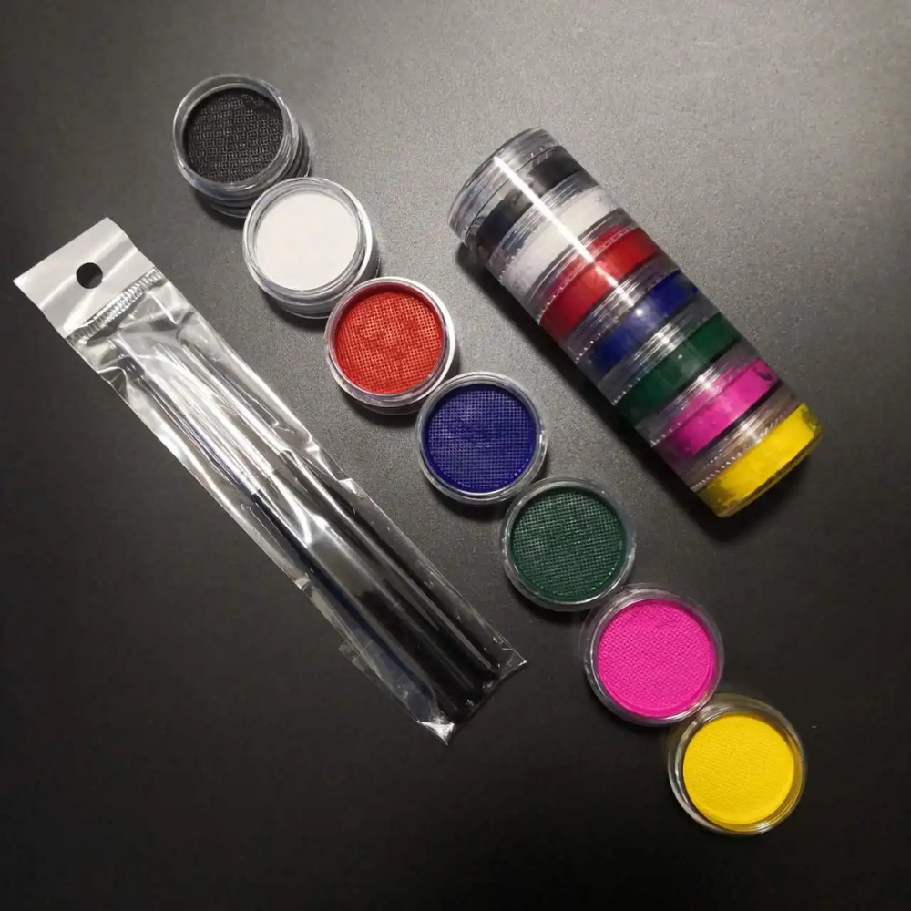 Body Paint Set Rainbow Split Cake Design