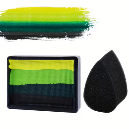Soccer Ball Neon Split Cake Body Paint