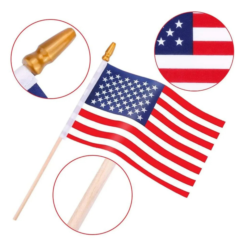 USA Flag Handheld Stick Mini Flags Sports