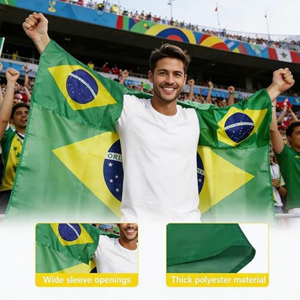 Soccer Fan Kit Brazil Flag Party Set