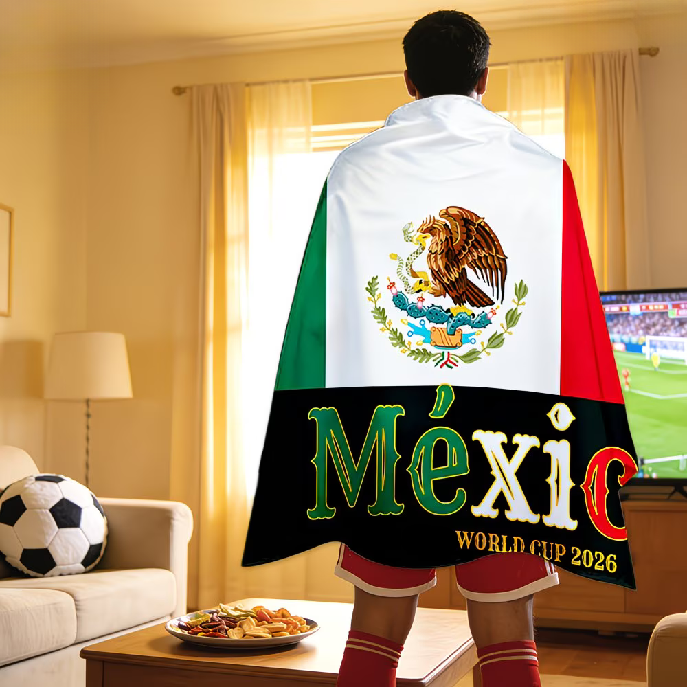 Flag Banner Soccer Fan Cape Mexico World