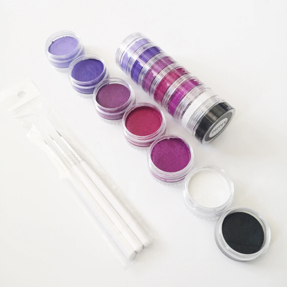 Body Paint Set Rainbow Split Cake Design