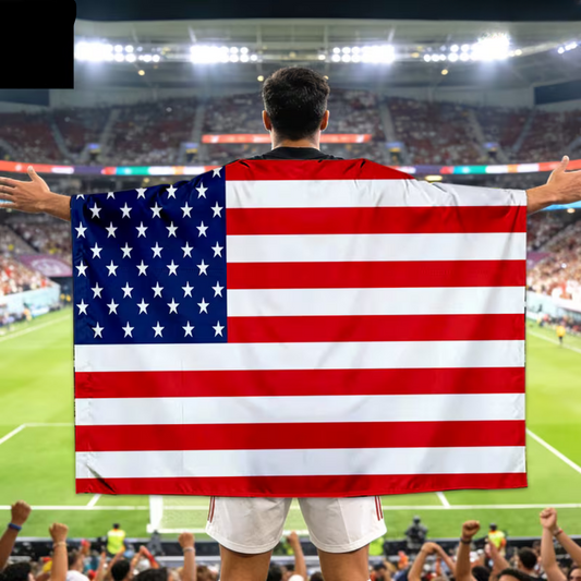 USA Flag Fan Cape World Cup Supporter