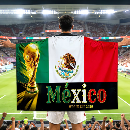 Flag Banner Soccer Fan Cape Mexico World
