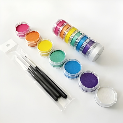 Body Paint Set Rainbow Split Cake Design