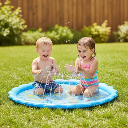 Inflatable Splash Pad Water Play Mat Animal