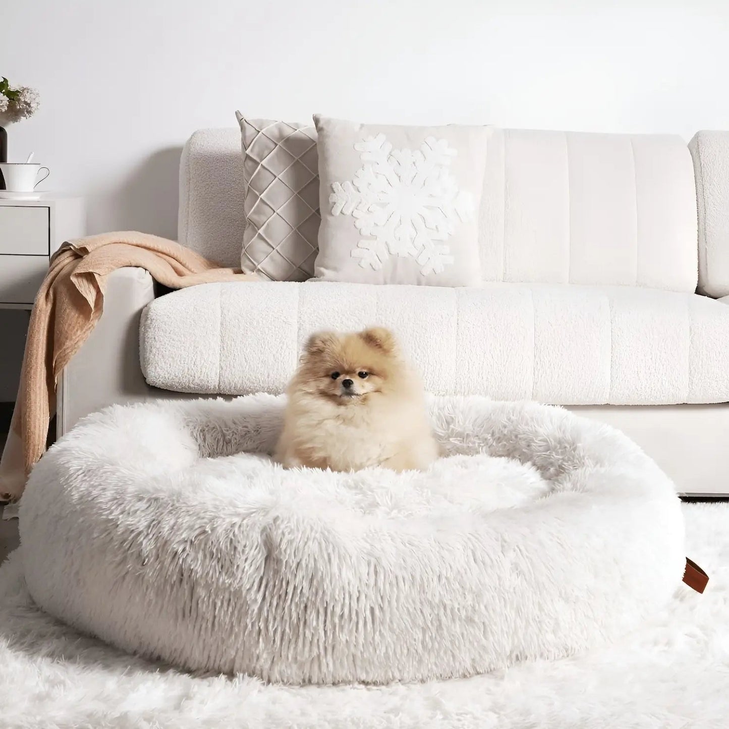 Large Dog Bed Plush Cozy Design Comfortable