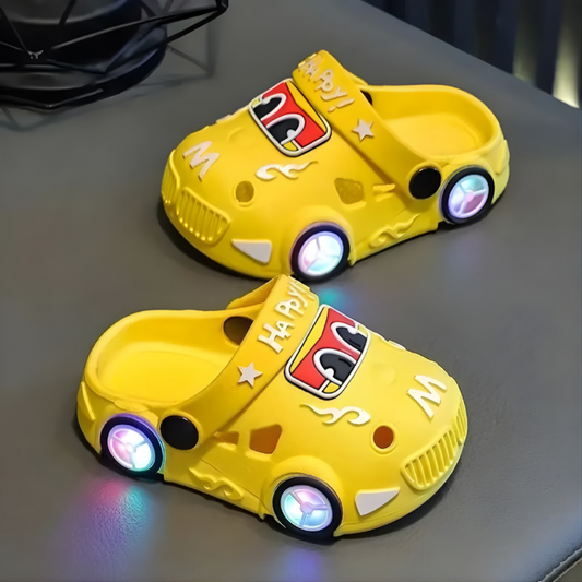 Children's Light Up Car Slippers Fun Indoor