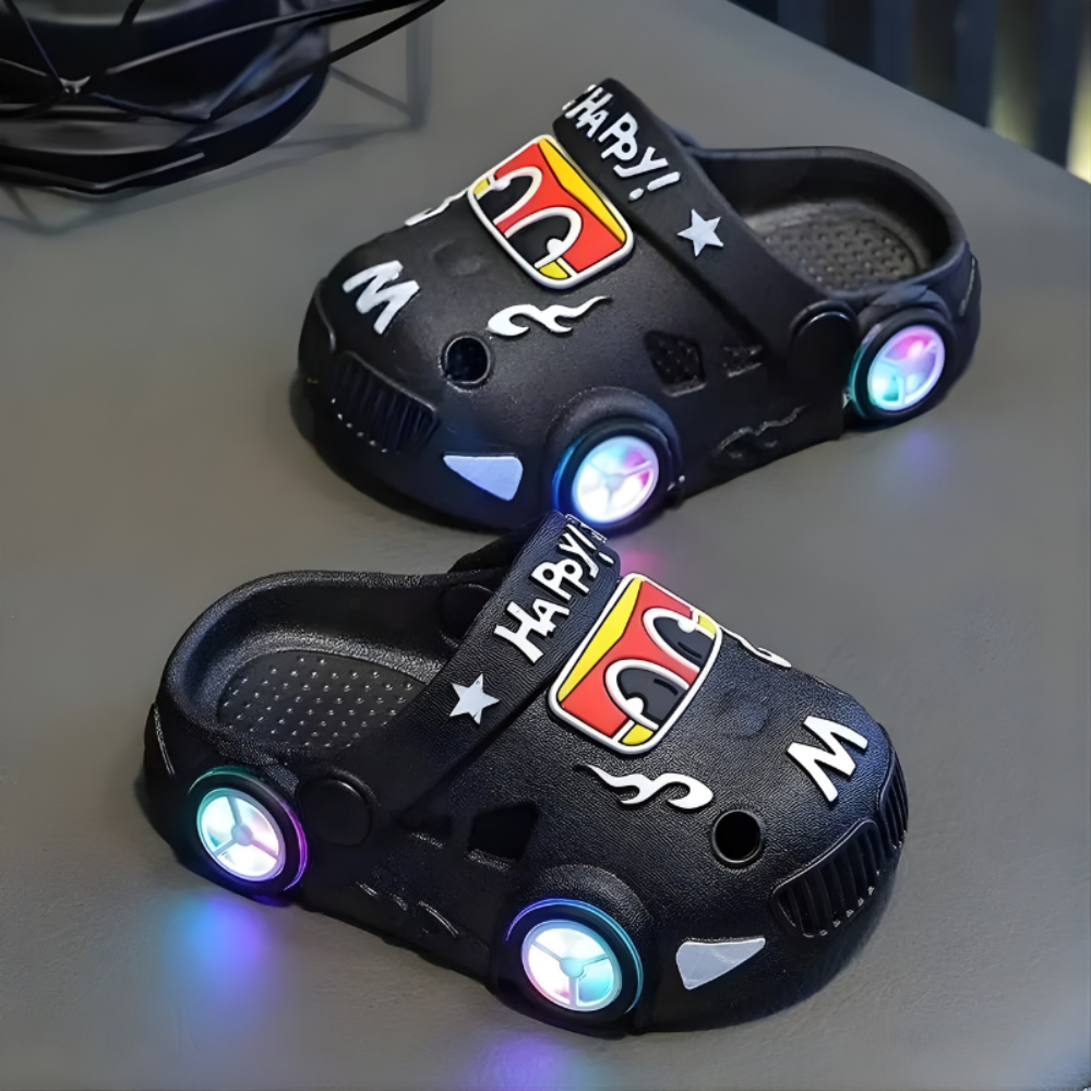 Children's Light Up Car Slippers Fun Indoor