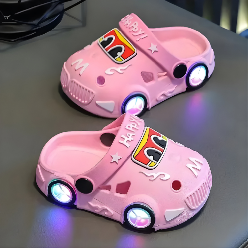 Children's Light Up Car Slippers Fun Indoor