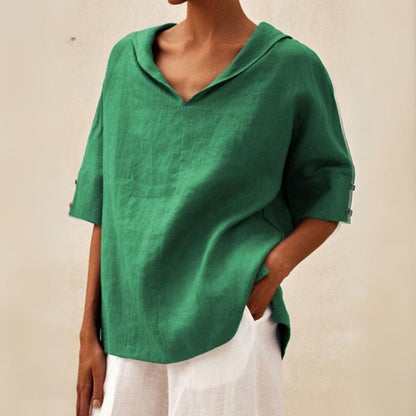 Women's Blouse V Neck Casual Summer Top
