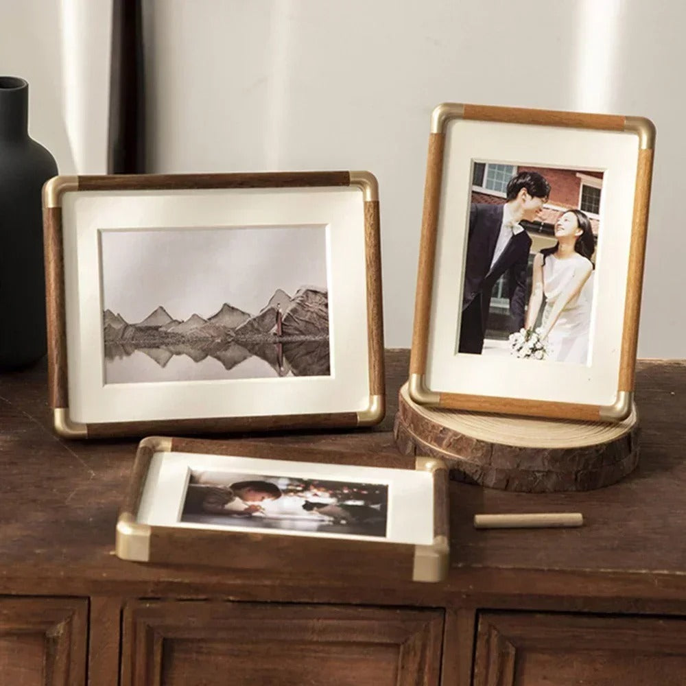 Brooks Tabletop Photo Frame Vintage Wood &
