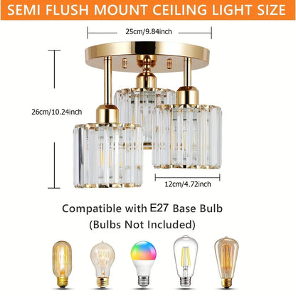 Modern Gold Luxury Crystal Ceiling Light 3