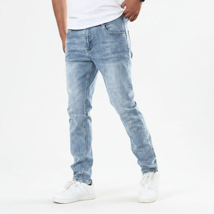 Men's Casual Denim Jeans Pockets Fit