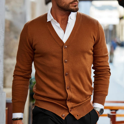 Men's Knitted Cardigan Button Up Casual