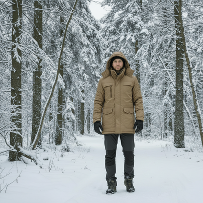 Winter Coat Mens Hooded Insulated Outdoor