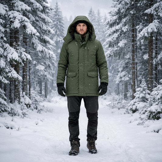 Winter Coat Mens Hooded Insulated Outdoor