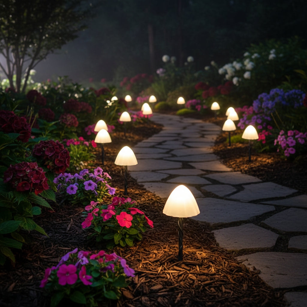 Outdoor Solar Lights Garden Mushroom Stake