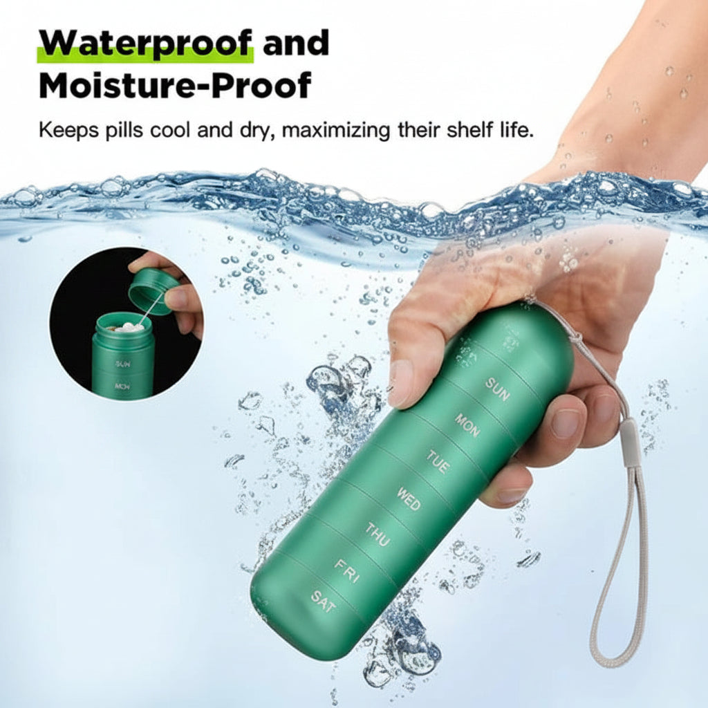 Pill Organizer Portable Case Travel Friendly