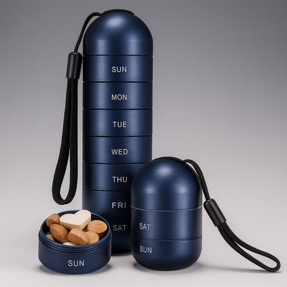 Pill Organizer Weekly Set Portable Storage