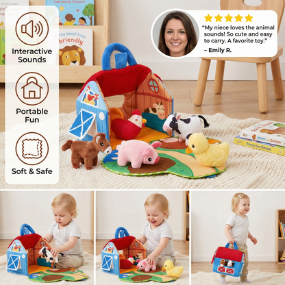 Plush Animal Toys Farm Playset Interactive
