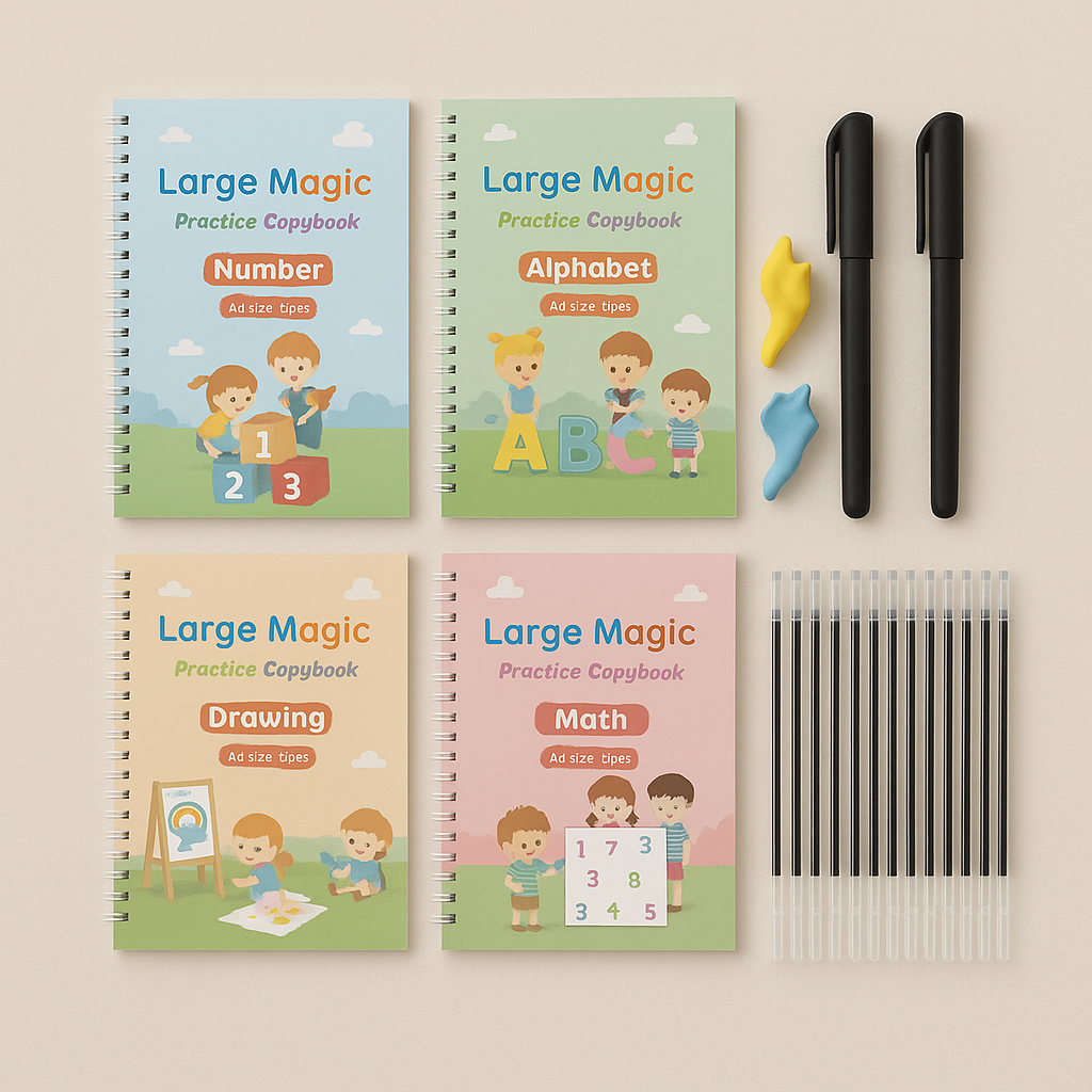 Practice Copybook Alphabet Number Drawing